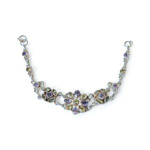 Sterling Silver Amethyst -Citrin Bracelet